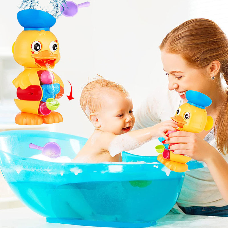Bebekler İçin Eğlenceli Ördek Su Çarkı Banyo Oyuncak Seti