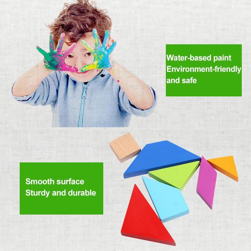 Eğitici Ahşap Yapboz Blokları Seti Çocuklar İçin Geliştirici Zeka Oyunu