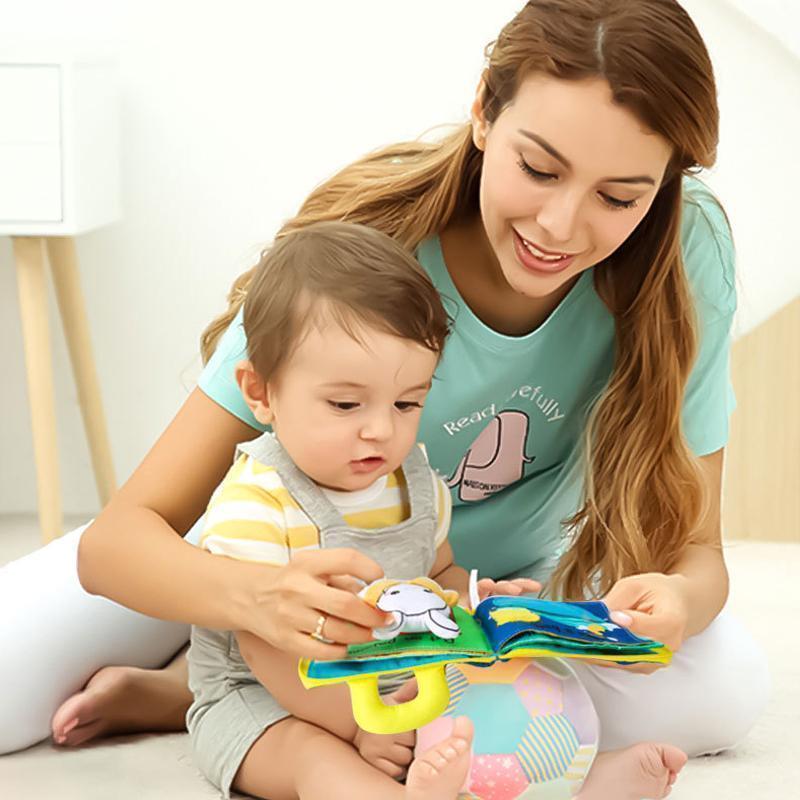 Etkileşimli 3D Yumuşak Kumaş Bebek Kitabı: Erken Eğitim için Güvenli Yıkanabilir Oyuncak